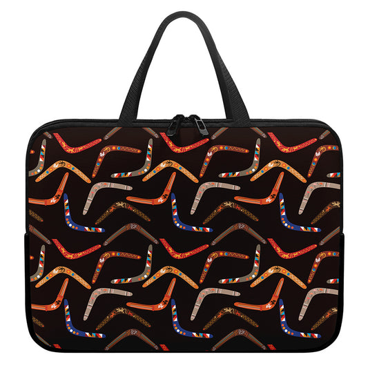 Australian Boomerang Pattern Print Laptop Sleeve With Handle