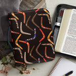 Australian Boomerang Pattern Print Leather Bible Cover