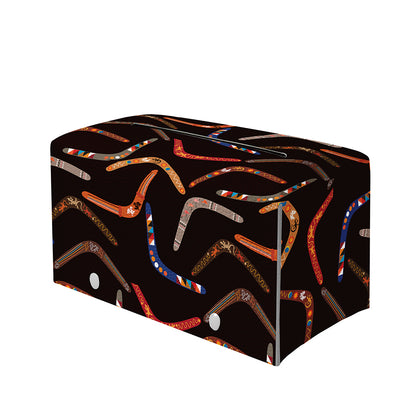 Australian Boomerang Pattern Print Leather Tissue Box Cover