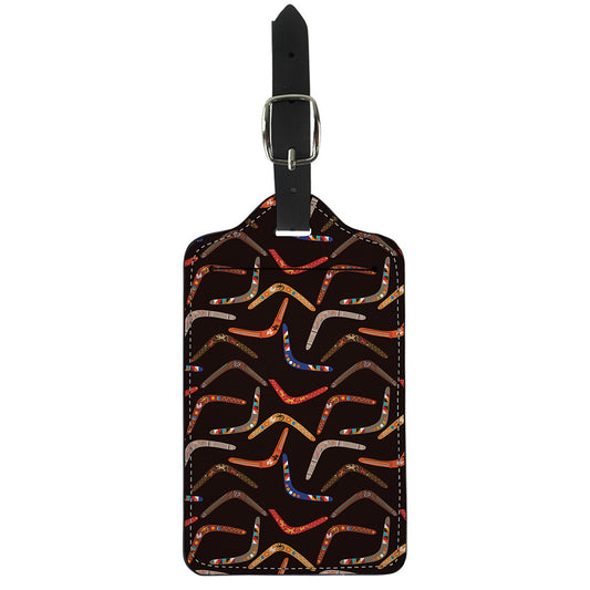 Australian Boomerang Pattern Print Luggage Tag