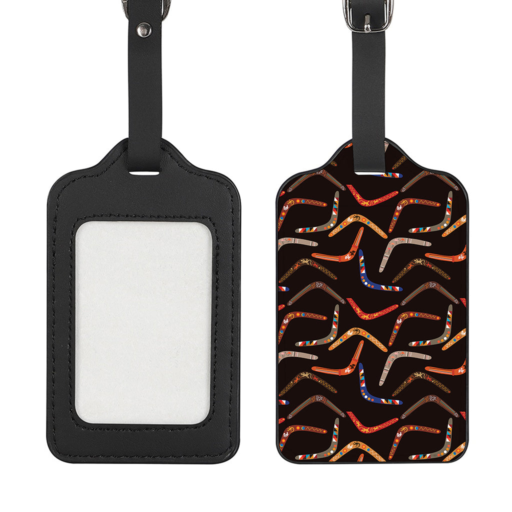 Australian Boomerang Pattern Print Luggage Tag