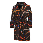 Australian Boomerang Pattern Print Men's Bathrobe