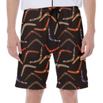 Australian Boomerang Pattern Print Men's Beach Shorts