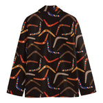 Australian Boomerang Pattern Print Men's Blazer