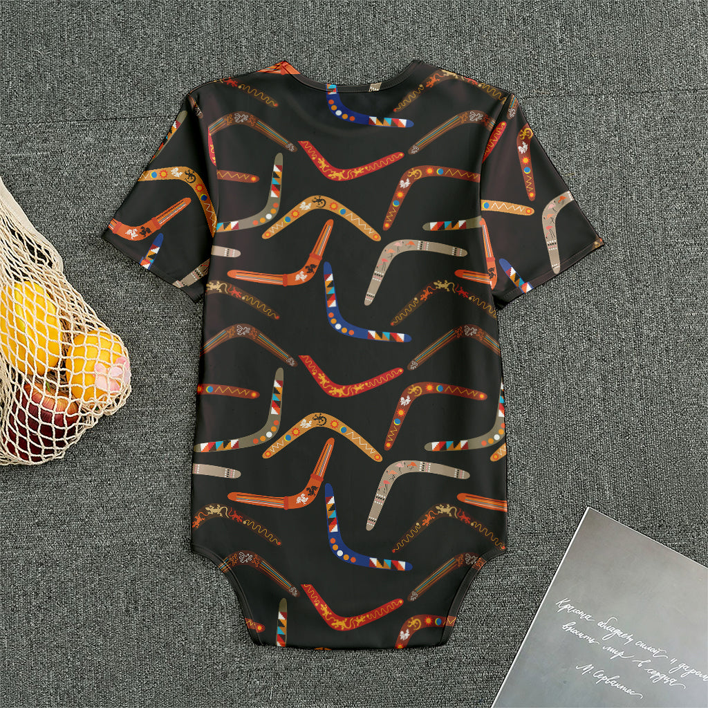 Australian Boomerang Pattern Print Men's Bodysuit