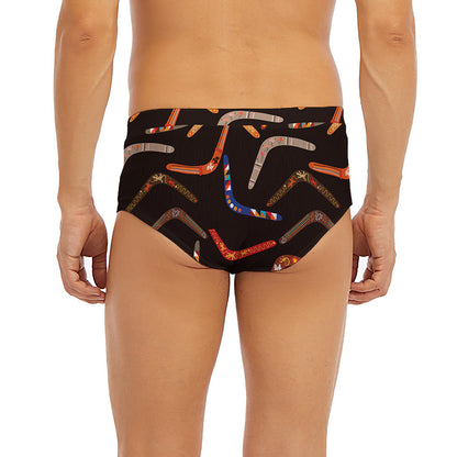 Australian Boomerang Pattern Print Men's Briefs