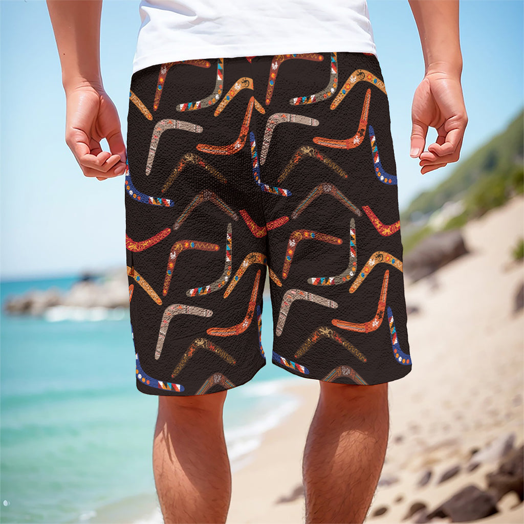 Australian Boomerang Pattern Print Men's Cargo Shorts