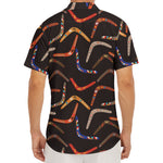 Australian Boomerang Pattern Print Men's Deep V-Neck Shirt