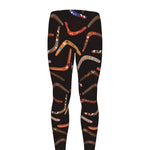 Australian Boomerang Pattern Print Men's leggings