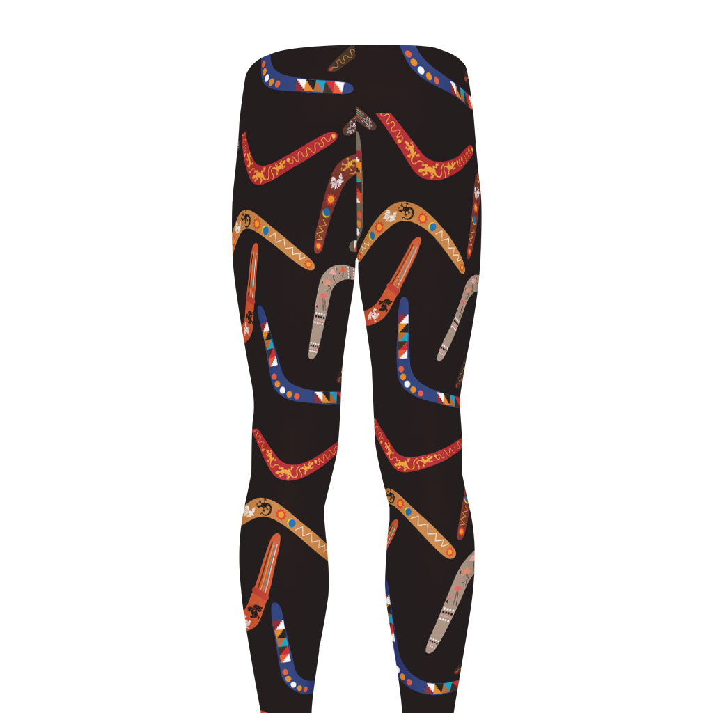Australian Boomerang Pattern Print Men's leggings