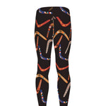 Australian Boomerang Pattern Print Men's leggings