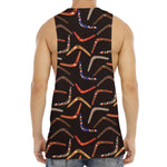 Australian Boomerang Pattern Print Men's Muscle Tank Top