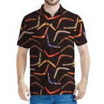 Australian Boomerang Pattern Print Men's Polo Shirt