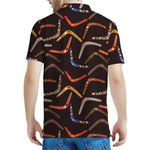 Australian Boomerang Pattern Print Men's Polo Shirt