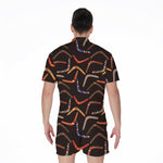 Australian Boomerang Pattern Print Men's Rompers
