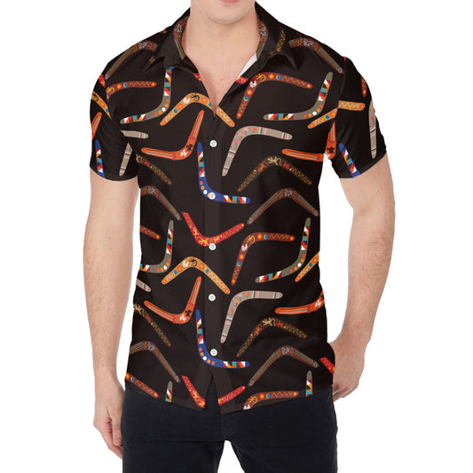 Australian Boomerang Pattern Print Men's Shirt