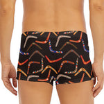 Australian Boomerang Pattern Print Men's Short Boxer Briefs