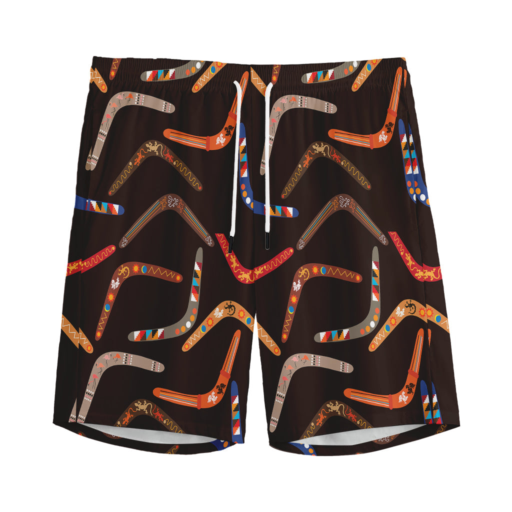 Australian Boomerang Pattern Print Men's Sports Shorts