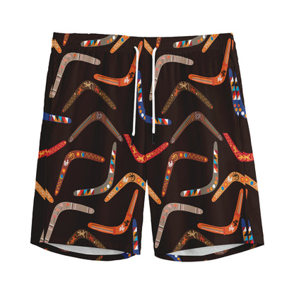 Australian Boomerang Pattern Print Men's Sports Shorts