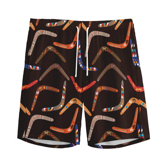 Australian Boomerang Pattern Print Men's Sports Shorts