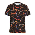 Australian Boomerang Pattern Print Men's Athletic T-Shirt