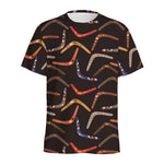 Australian Boomerang Pattern Print Men's Sports T-Shirt