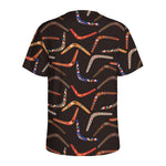 Australian Boomerang Pattern Print Men's Sports T-Shirt