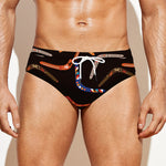 Australian Boomerang Pattern Print Men's Swim Briefs