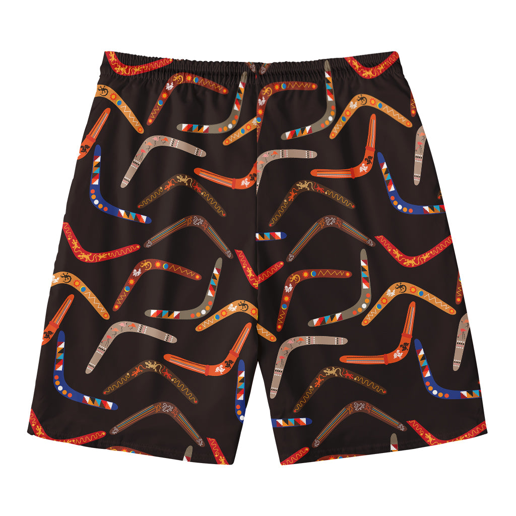 Australian Boomerang Pattern Print Men's Swim Trunks