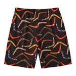 Australian Boomerang Pattern Print Men's Swim Trunks