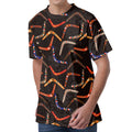 Australian Boomerang Pattern Print Men's Velvet T-Shirt