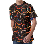 Australian Boomerang Pattern Print Men's Velvet T-Shirt