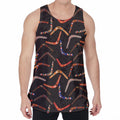 Australian Boomerang Pattern Print Men's Velvet Tank Top