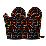 Australian Boomerang Pattern Print Oven Mitts
