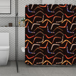 Australian Boomerang Pattern Print Polyester Shower Curtain