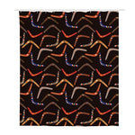 Australian Boomerang Pattern Print Polyester Shower Curtain