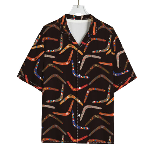 Australian Boomerang Pattern Print Rayon Hawaiian Shirt