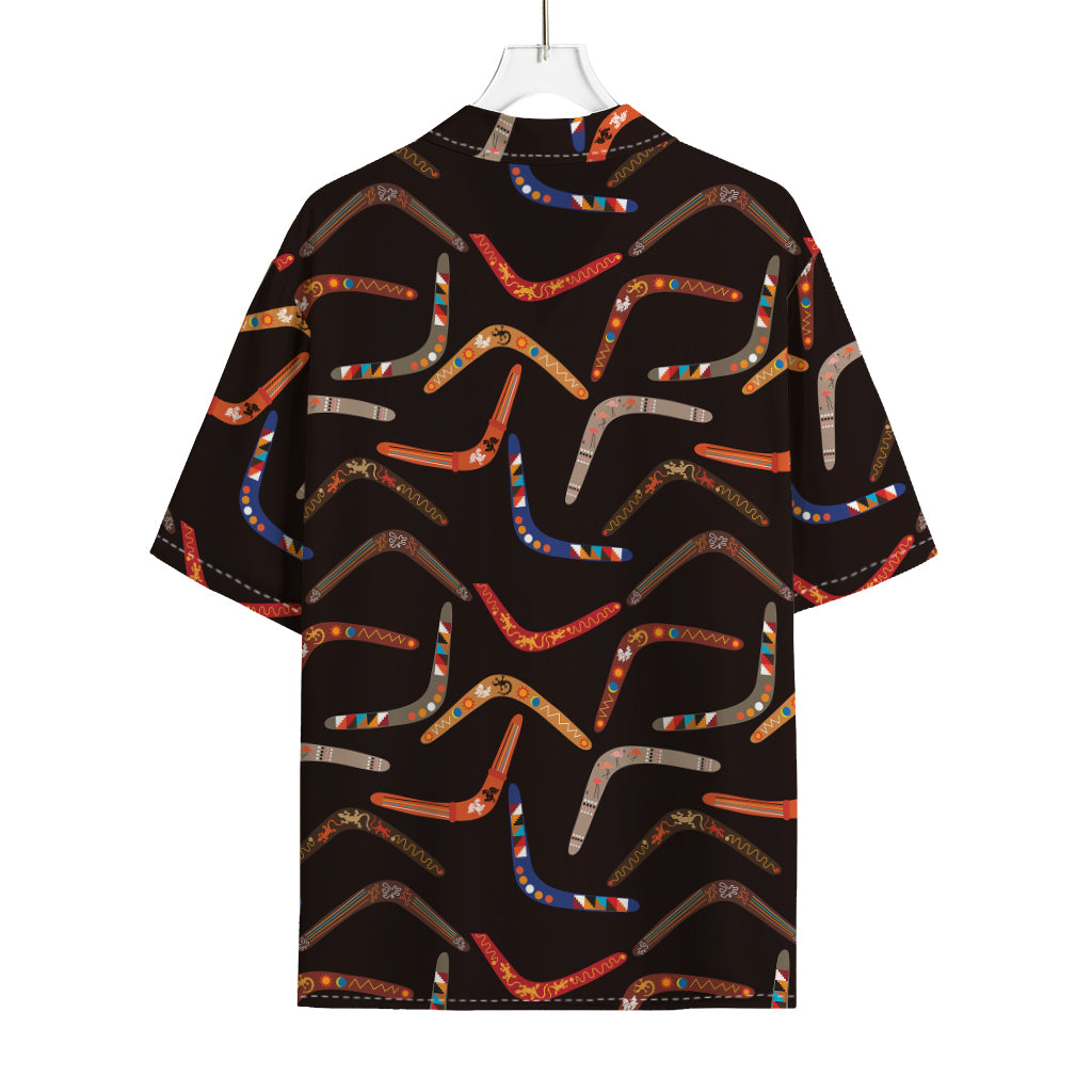 Australian Boomerang Pattern Print Rayon Hawaiian Shirt