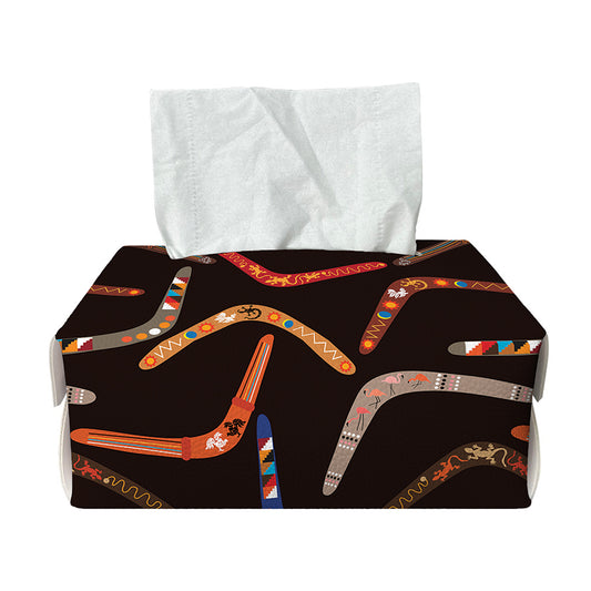 Australian Boomerang Pattern Print Rectangle Tissue Box Cover