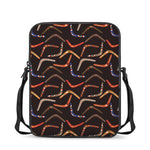 Australian Boomerang Pattern Print Rectangular Crossbody Bag