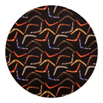 Australian Boomerang Pattern Print Round Blanket