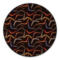 Australian Boomerang Pattern Print Round Floor Mat