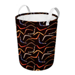 Australian Boomerang Pattern Print Round Laundry Basket