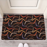 Australian Boomerang Pattern Print Rubber Doormat