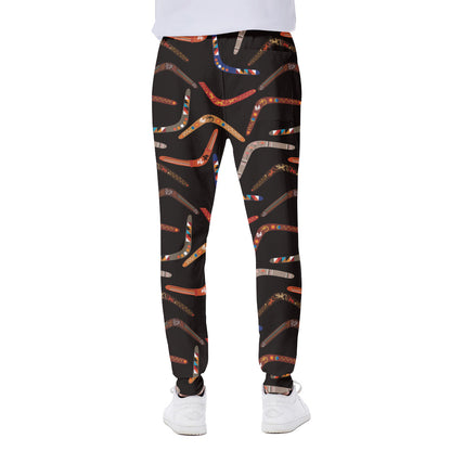 Australian Boomerang Pattern Print Scuba Joggers