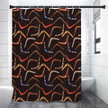 Australian Boomerang Pattern Print Shower Curtain