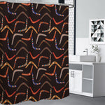 Australian Boomerang Pattern Print Shower Curtain