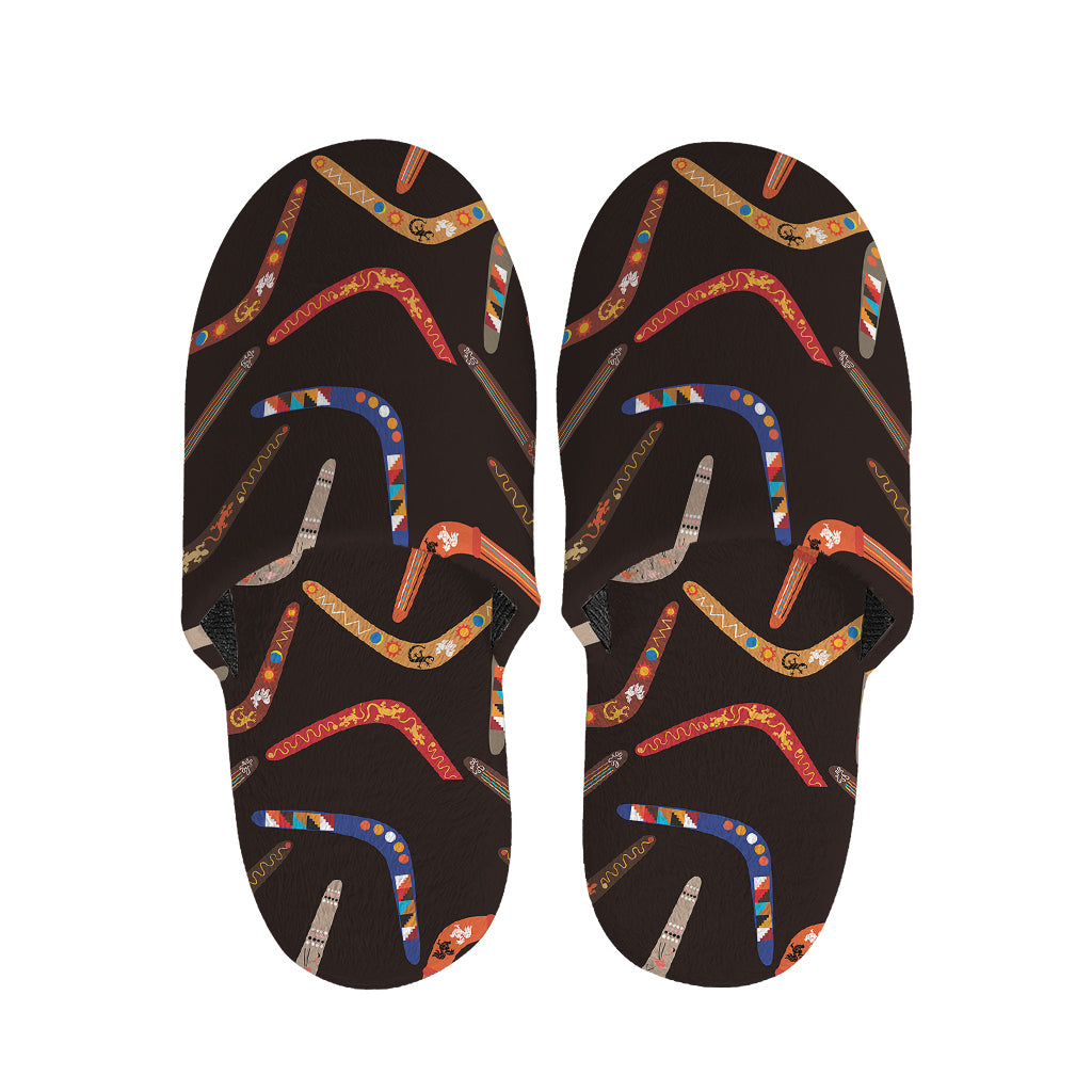 Australian Boomerang Pattern Print Slippers