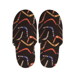 Australian Boomerang Pattern Print Slippers