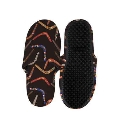 Australian Boomerang Pattern Print Slippers